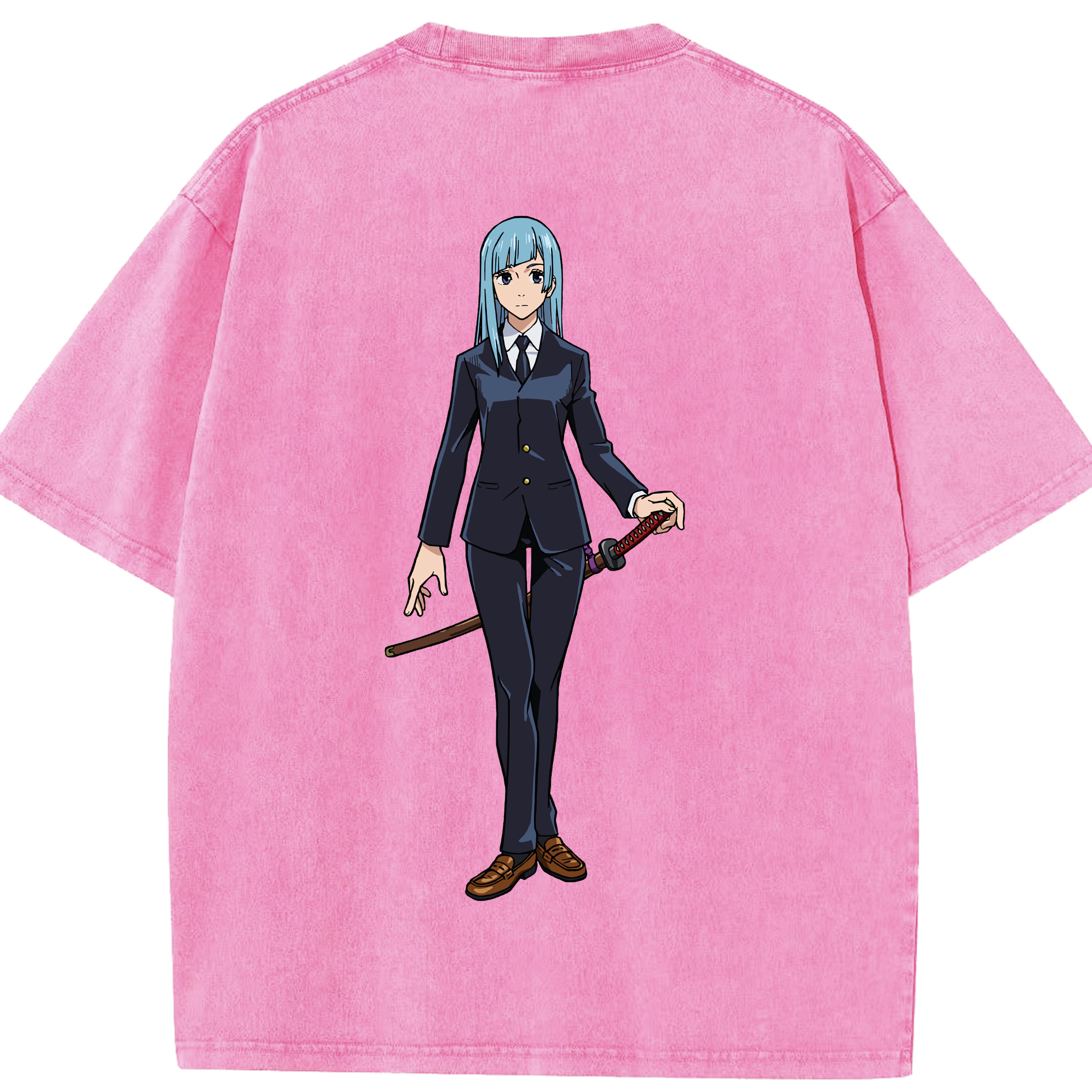 （画像用） 呪術廻戦 Jujutsu Kaisen 綿100% ヴィンテージ風 半袖Tシャツ（背面プリント）